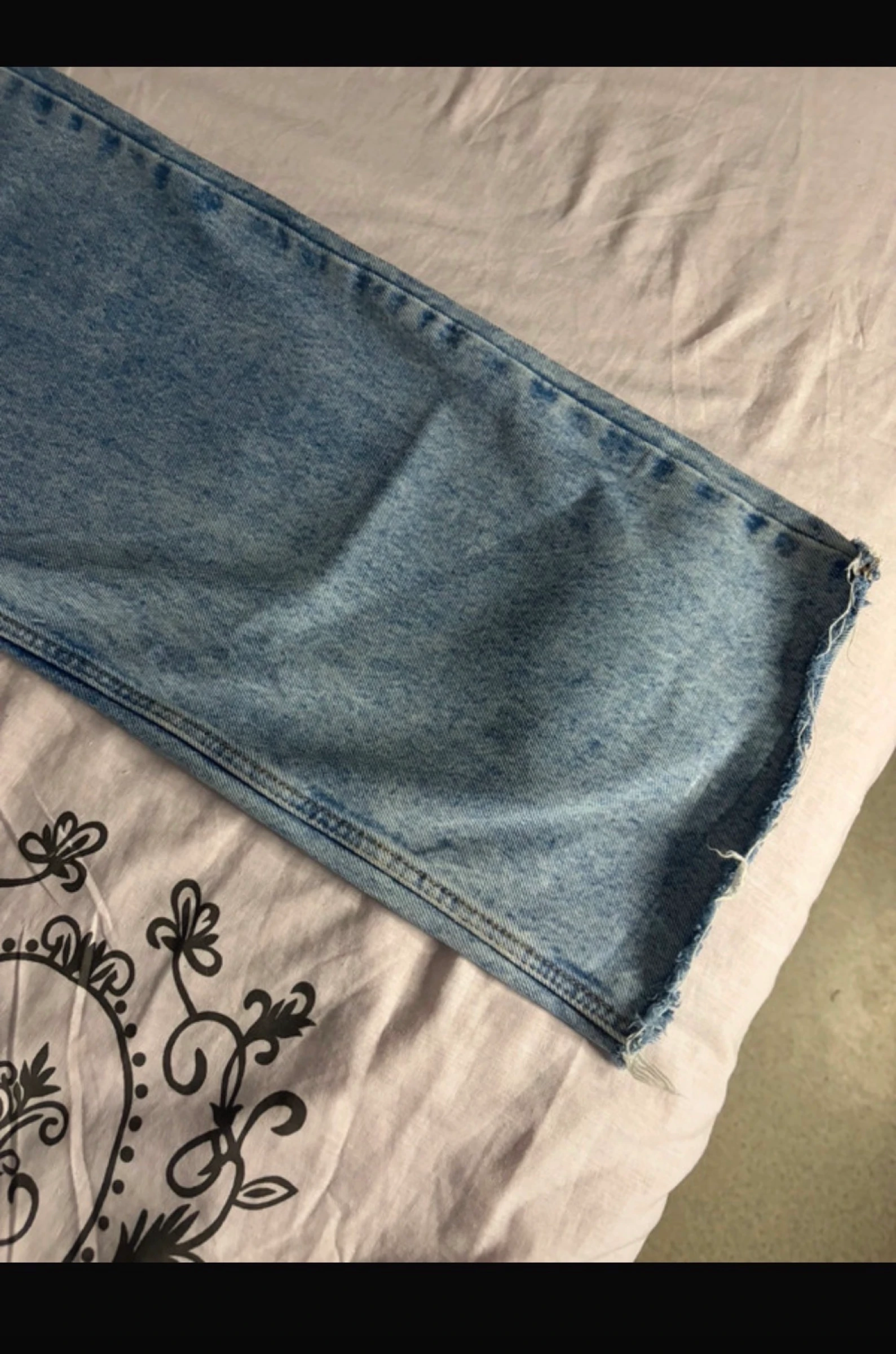 Jeans de pierna ancha azul claro desgastado – photo 2